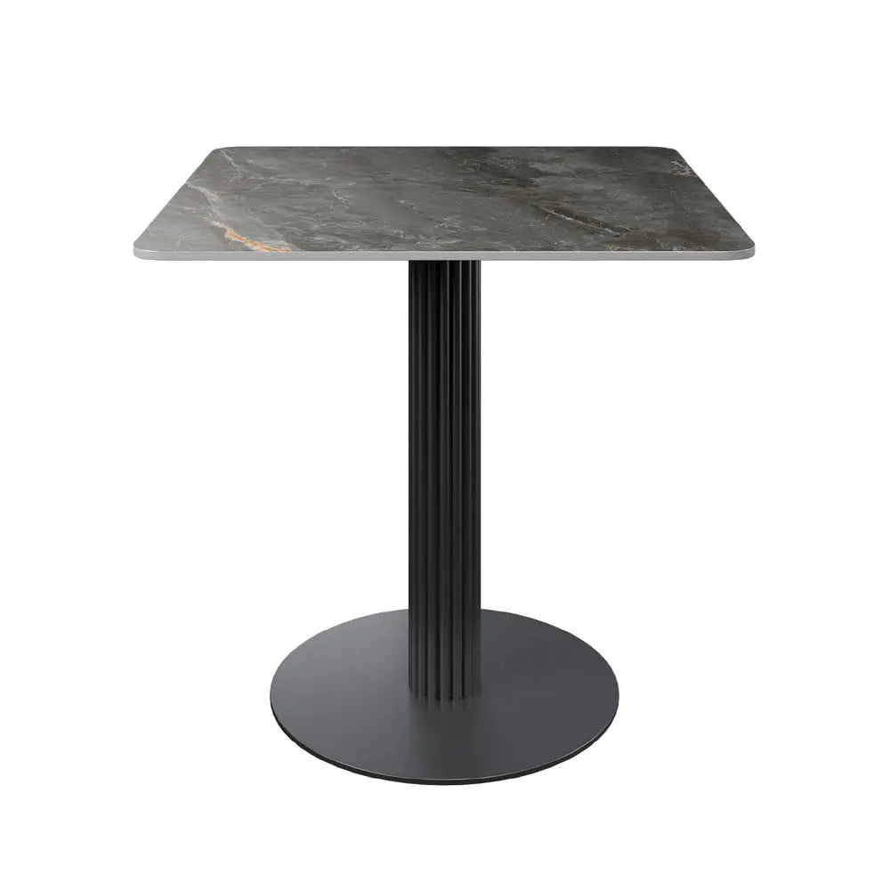 Cartier Square Gloss Grey Ceramic Dining Table - 80cm