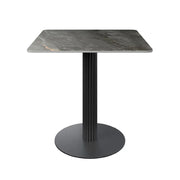 Cartier Square Gloss Grey Ceramic Dining Table - 80cm