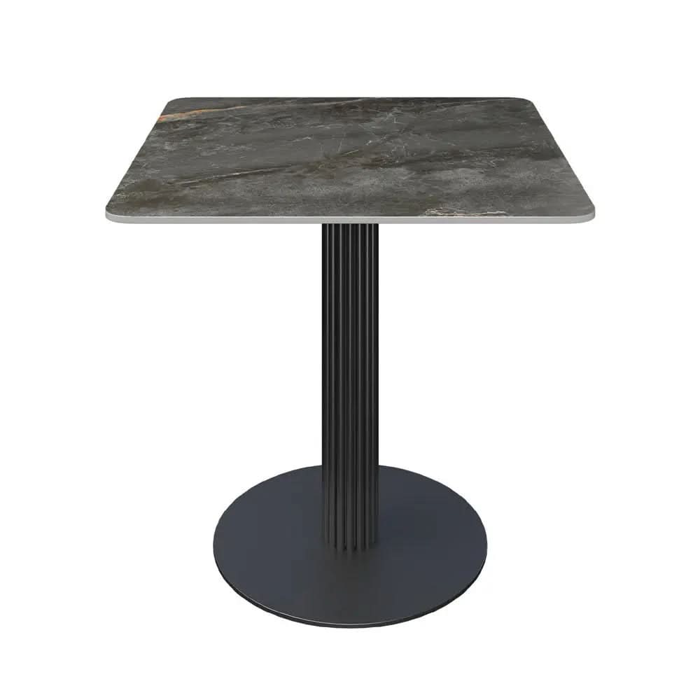Cartier Square Gloss Grey Ceramic Dining Table - 80cm02