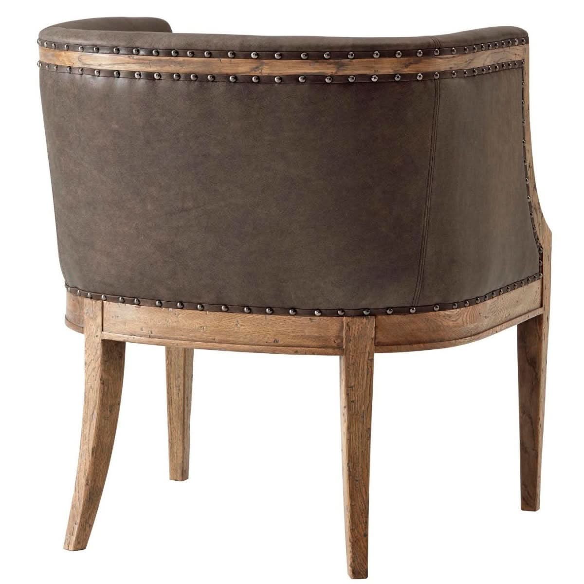 Theodore Alexander Chair Orlando Accent in Leather   Nicholas John Interiors