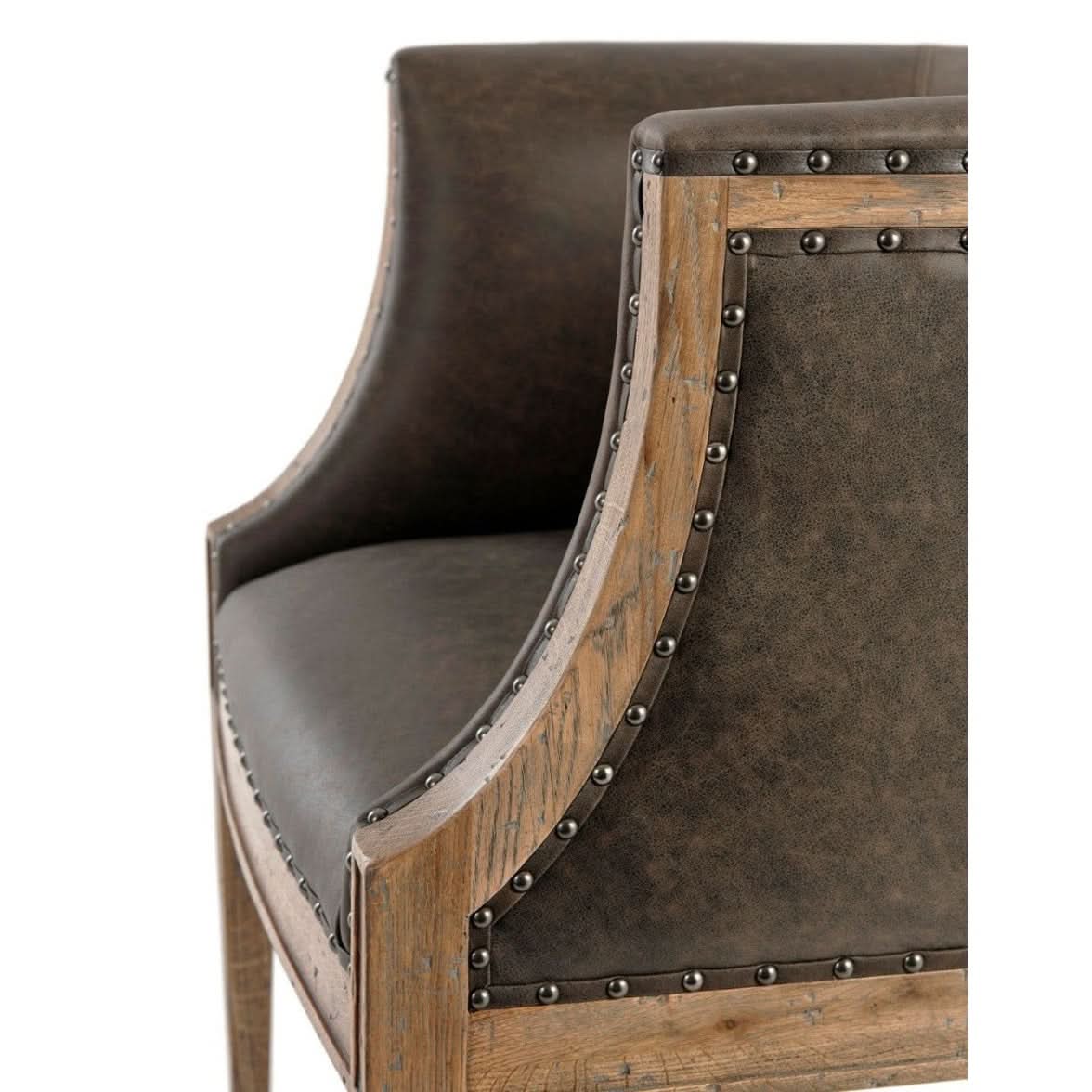 Theodore Alexander Chair Orlando Accent in Leather   Nicholas John Interiors