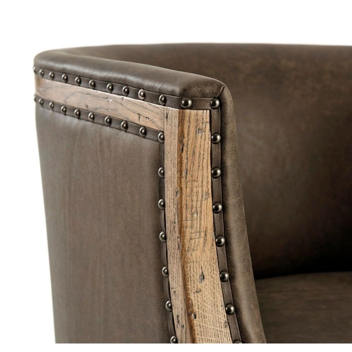 Theodore Alexander Chair Orlando Accent in Leather   Nicholas John Interiors