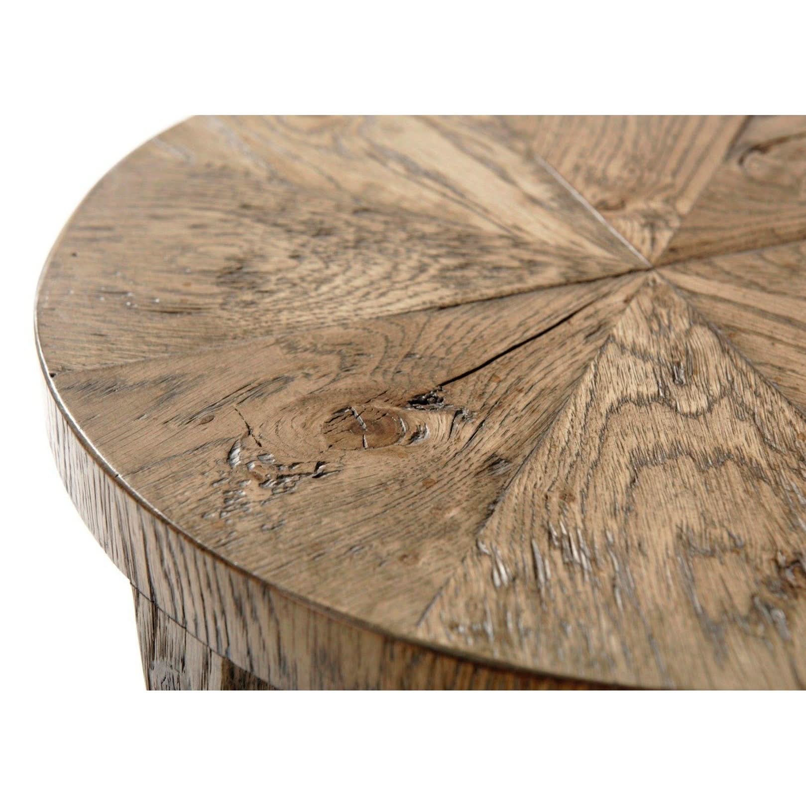 Theodore Alexander Southfield Round Accent Table in Echo Oak   Nicholas John Interiors