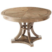 Theodore Alexander Devereaux Extendable Round Dining Table in Echo Oak 122-162cm   Nicholas John Interiors