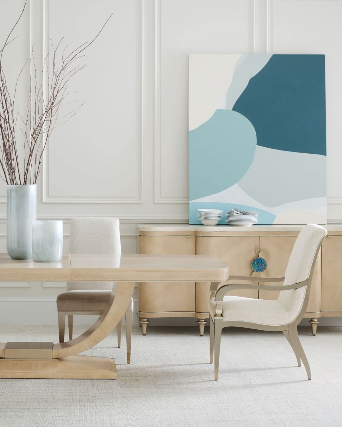 Caracole Fan Extending Dining Table - 213-315cm   Nicholas John Interiors