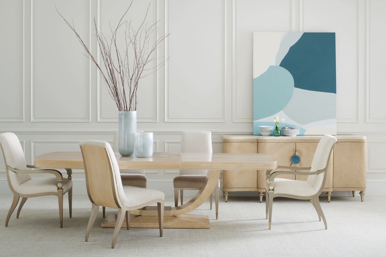 Caracole Fan Extending Dining Table - 213-315cm   Nicholas John Interiors