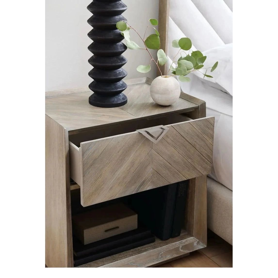 Caracole Earthly Delight Bedside Table   Nicholas John Interiors