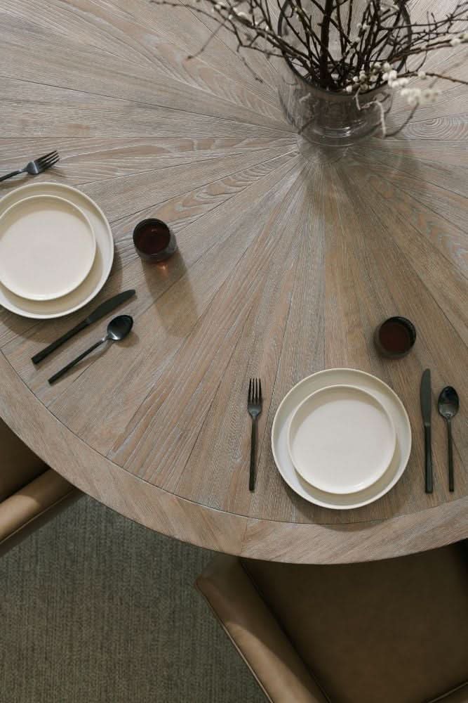 Caracole Rough and Ready Round Dining Table - 137cm   Nicholas John Interiors
