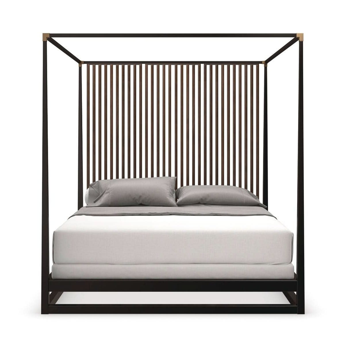 Caracole Pinstripe US King Size Bed   Nicholas John Interiors