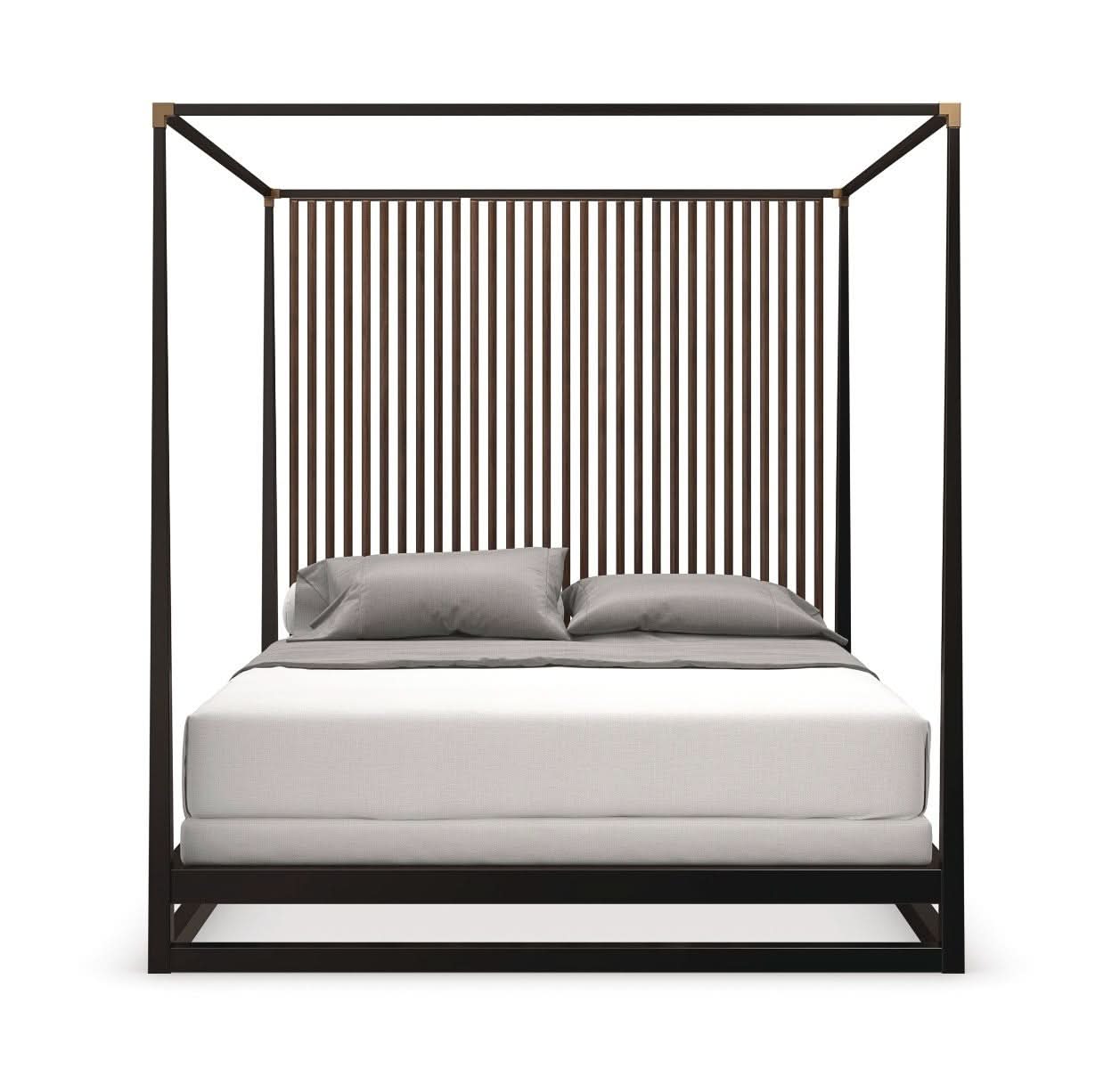 Caracole Pinstripe US King Size Bed   Nicholas John Interiors