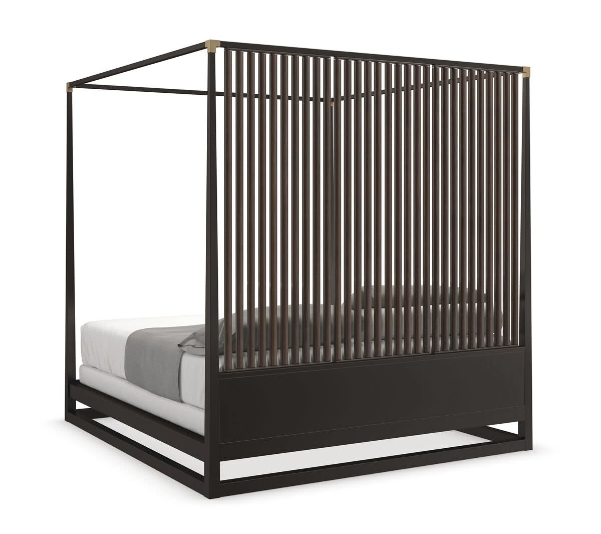 Caracole Pinstripe US King Size Bed   Nicholas John Interiors