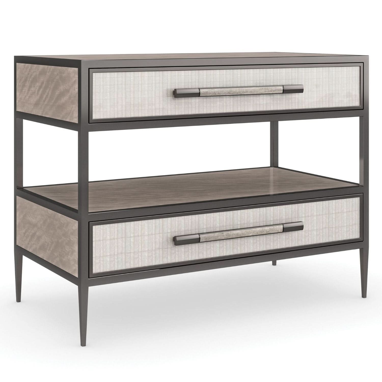 Caracole Dual Impressions Bedside Table   Nicholas John Interiors