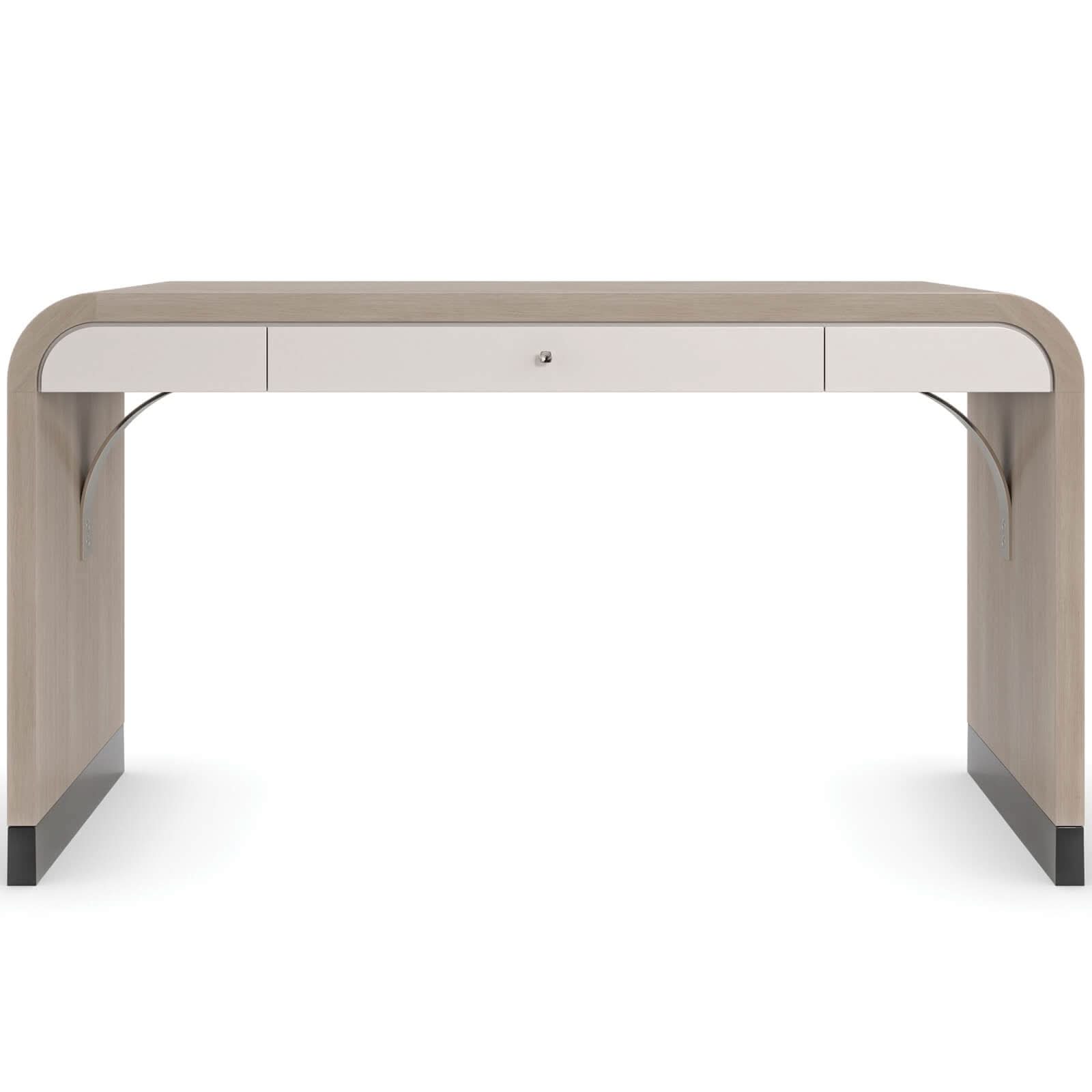 Caracole Free Fall Desk in Moonstone   Nicholas John Interiors