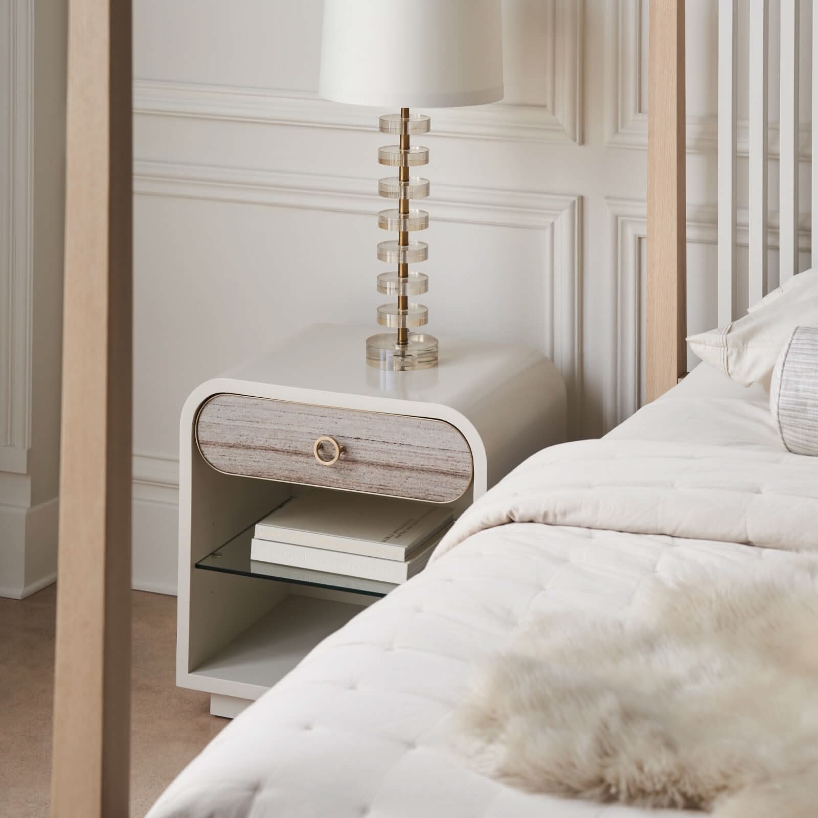 Caracole Quarry Bedside Table   Nicholas John Interiors