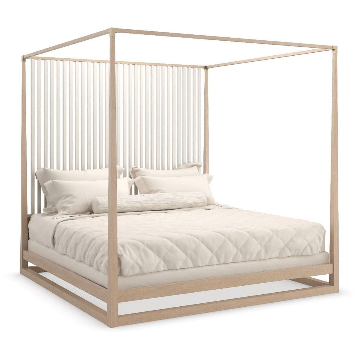Caracole Pinstripe Light US Queen Size Divan Bed Set   Nicholas John Interiors