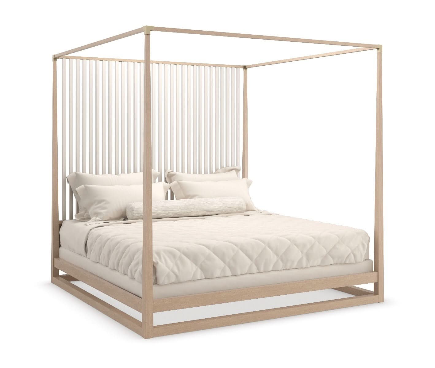 Caracole Pinstripe Light US Queen Size Divan Bed Set   Nicholas John Interiors