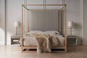 Caracole Pinstripe Light US King Size Divan Bed Set   Nicholas John Interiors