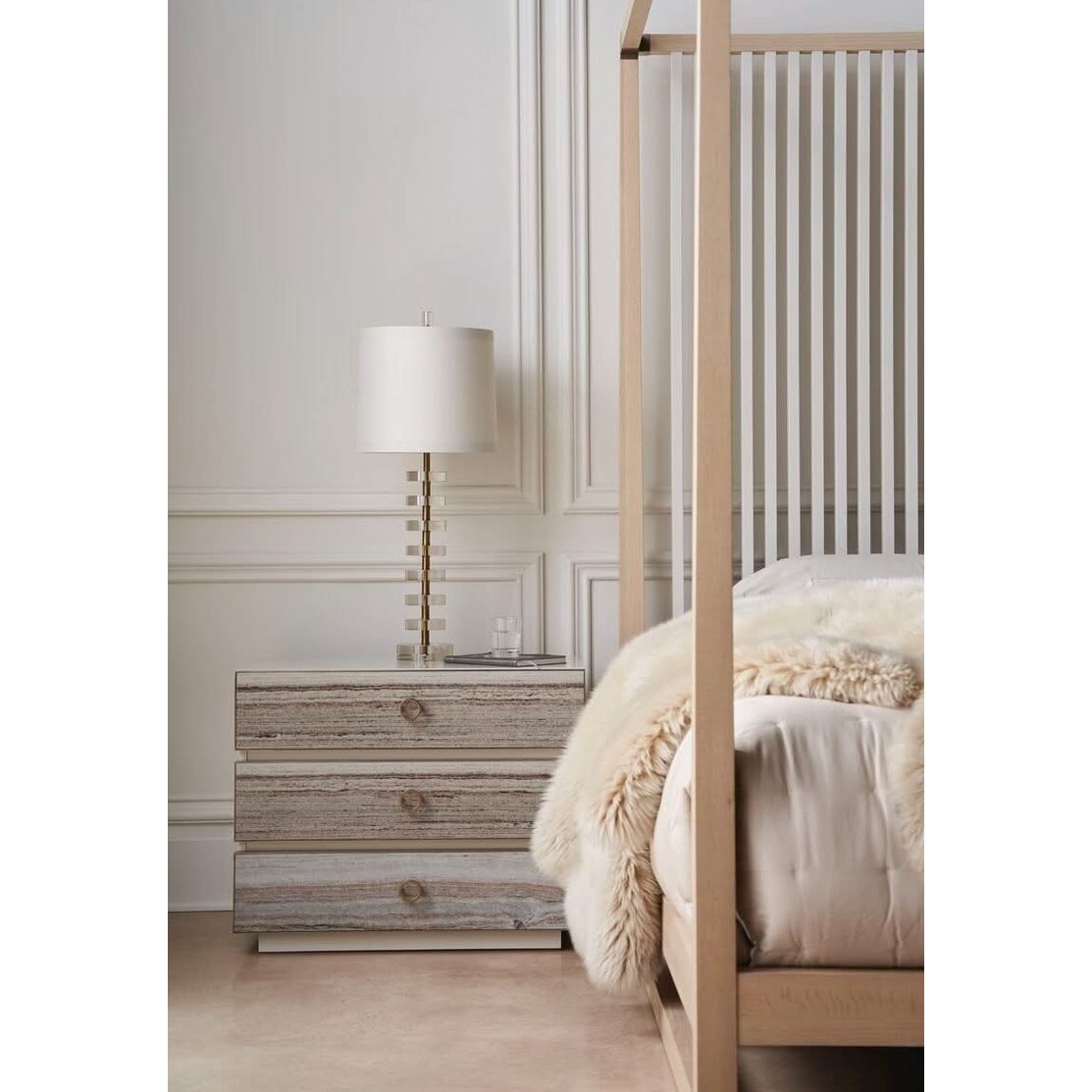 Caracole Pinstripe Light US King Size Divan Bed Set   Nicholas John Interiors