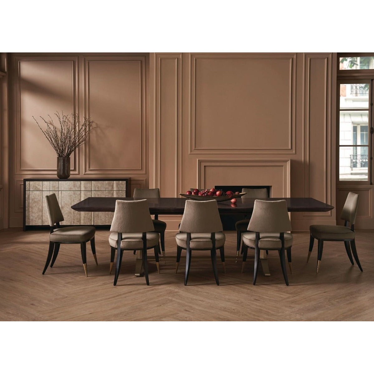 Caracole D'Orsay Extending Dining Table - 223-284cm   Nicholas John Interiors