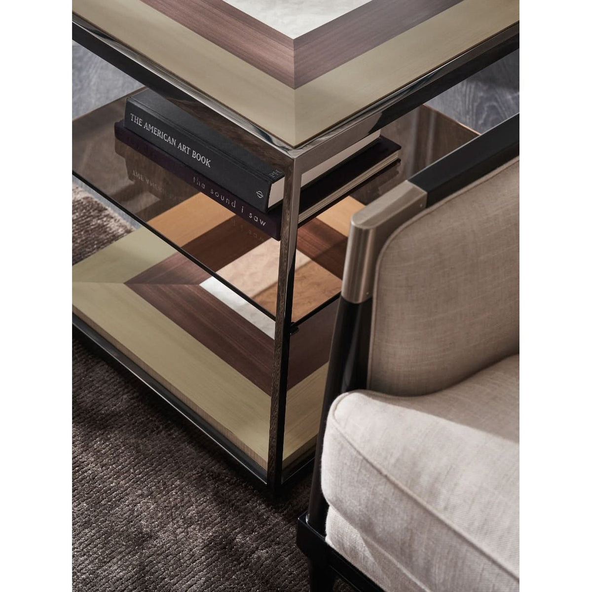 Caracole Impossible Cube Side Table   Nicholas John Interiors