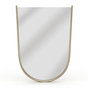 Caracole Oblique Inverted Arch Mirror in Soft Silver Paint Gloss   Nicholas John Interiors