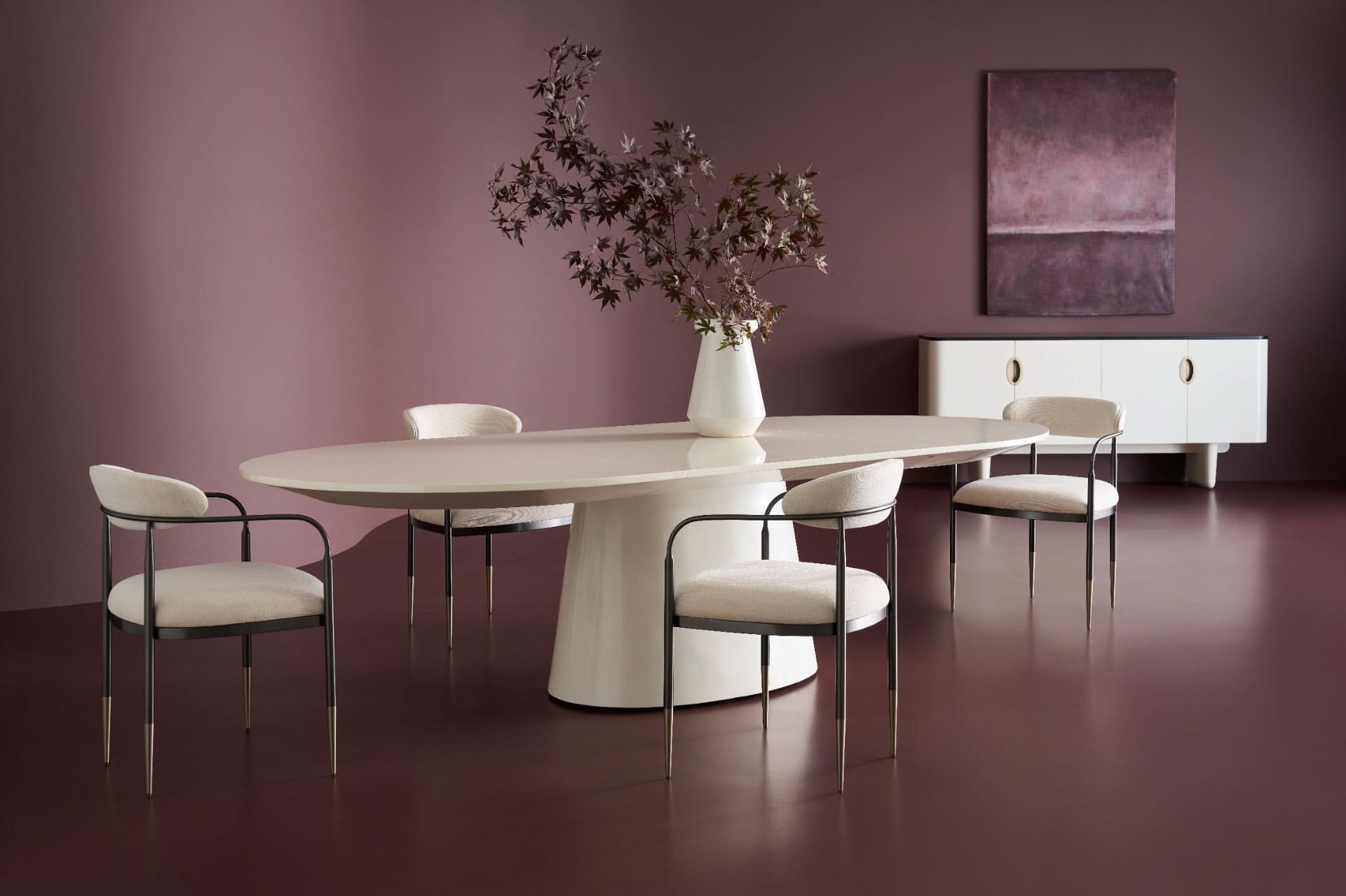 Caracole Paragon Extending Dining Table in Blanc - 188-290cm   Nicholas John Interiors
