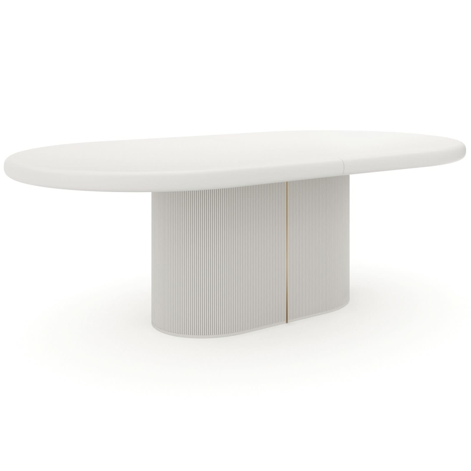 Caracole Love Extending Dining Table in Matte Pearl - 223-345cm   Nicholas John Interiors