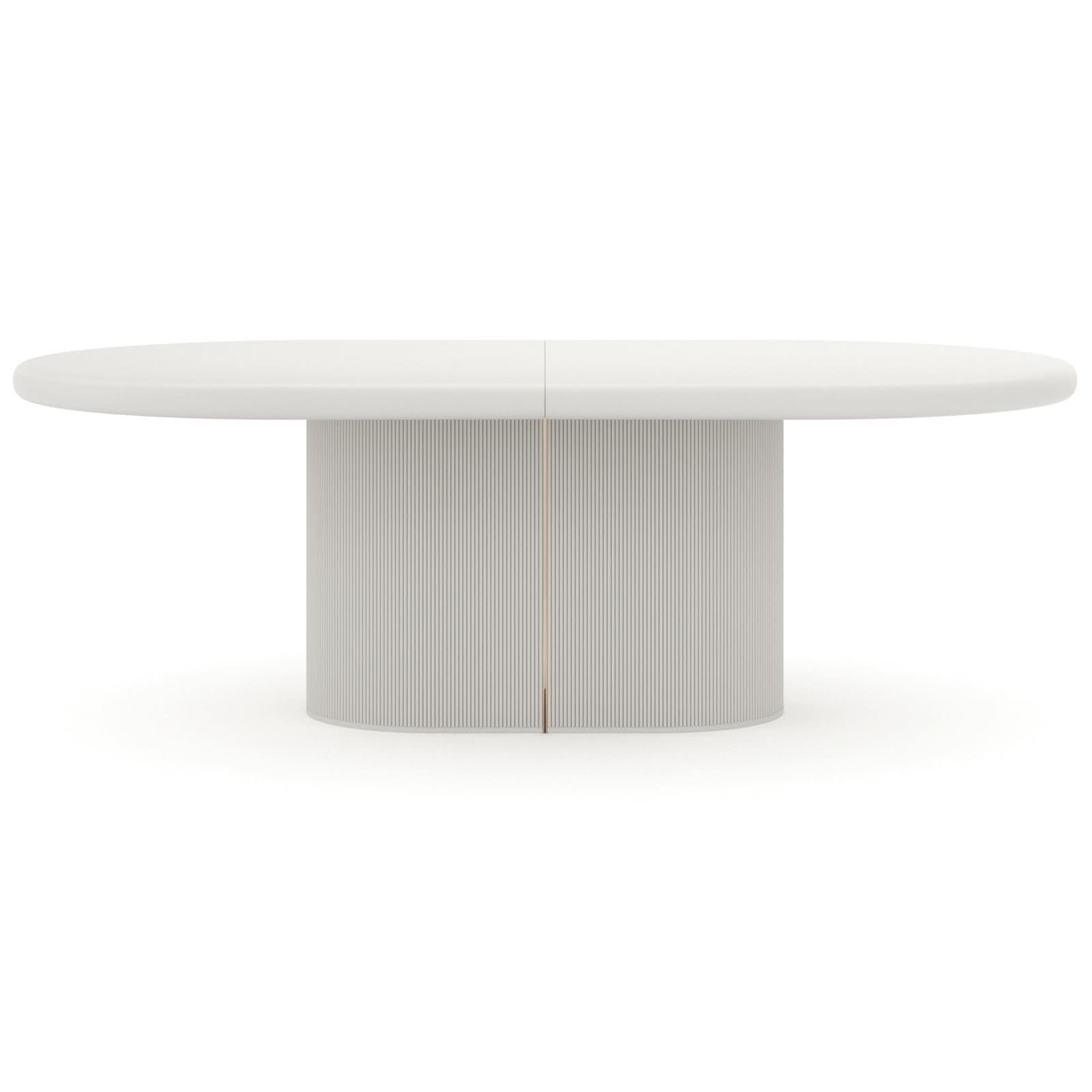Caracole Love Extending Dining Table in Matte Pearl - 223-345cm   Nicholas John Interiors