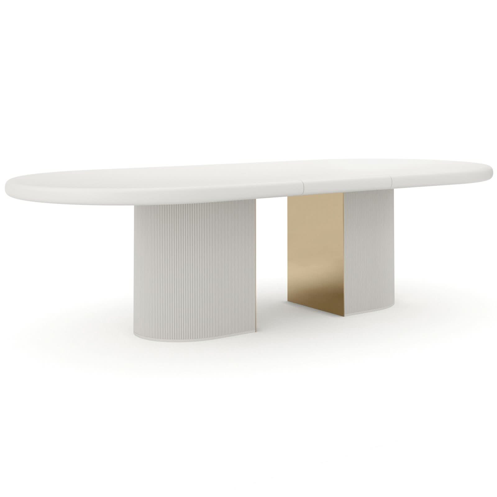 Caracole Love Extending Dining Table in Matte Pearl - 223-345cm   Nicholas John Interiors