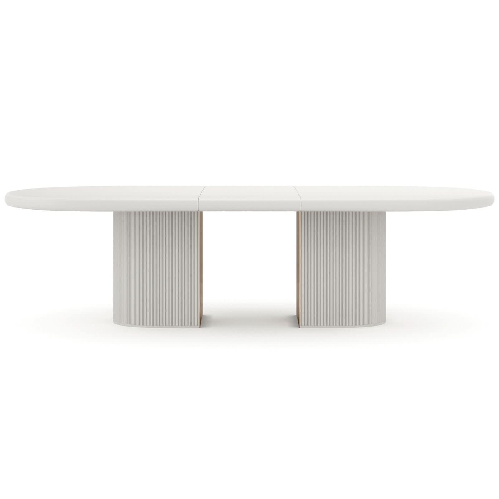 Caracole Love Extending Dining Table in Matte Pearl - 223-345cm   Nicholas John Interiors