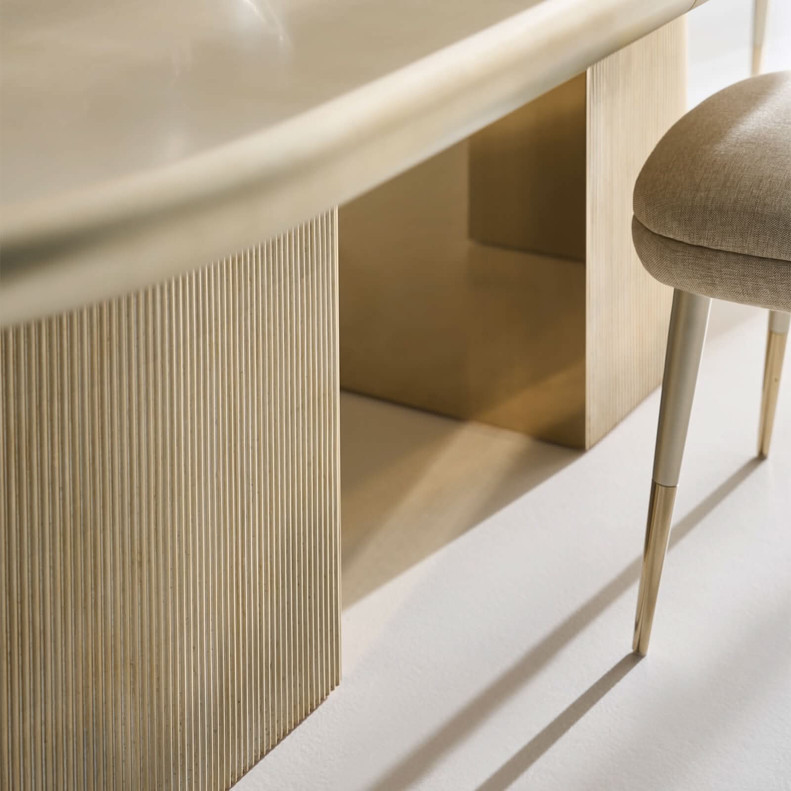 Caracole Love Extending Dining Table in Oracle - 223-345cm   Nicholas John Interiors