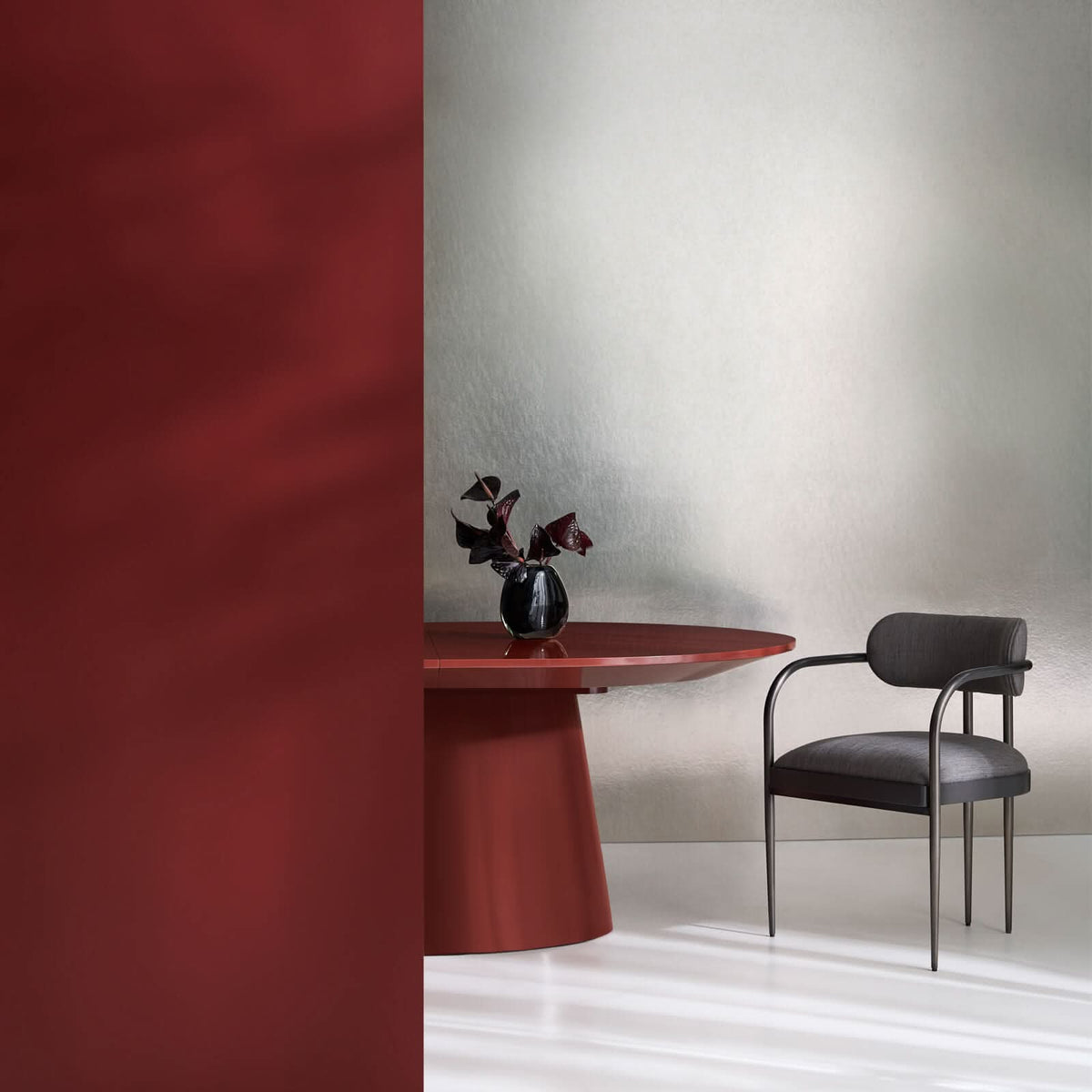 Caracole Paragon Extending Dining Table in Rouge - 188-290cm   Nicholas John Interiors