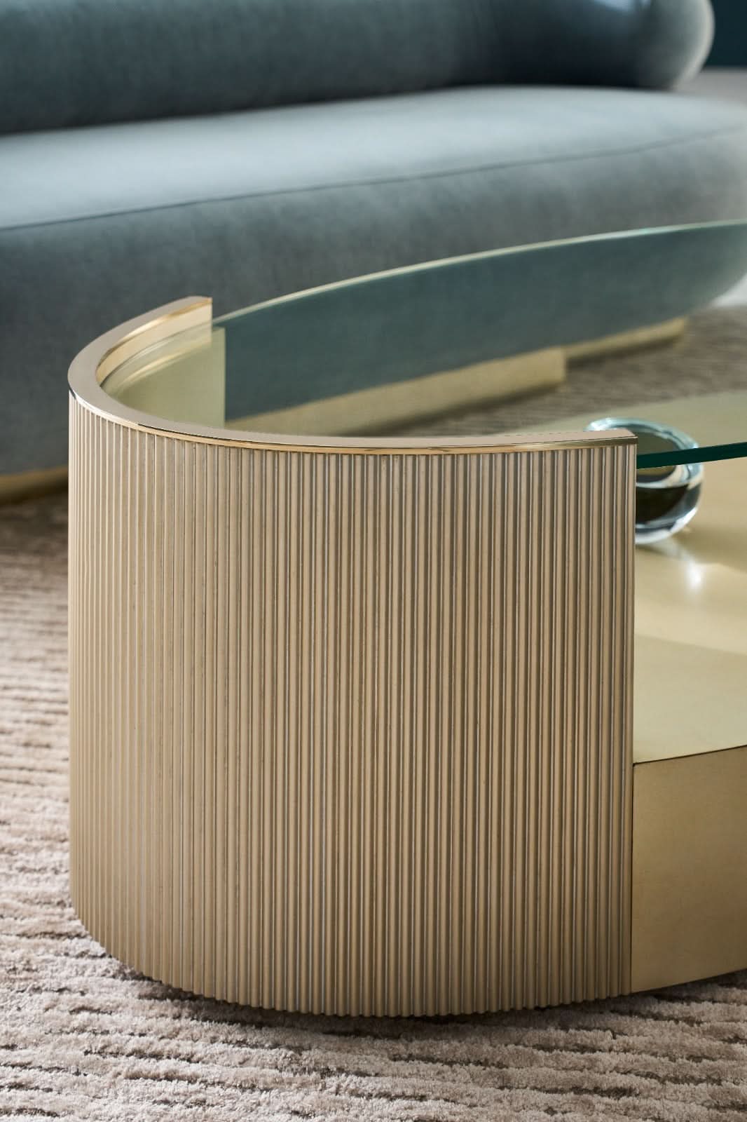 Caracole Love Oval Coffee Table in Oracle   Nicholas John Interiors