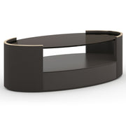 Caracole Love Oval Coffee Table in Dark Chocolate