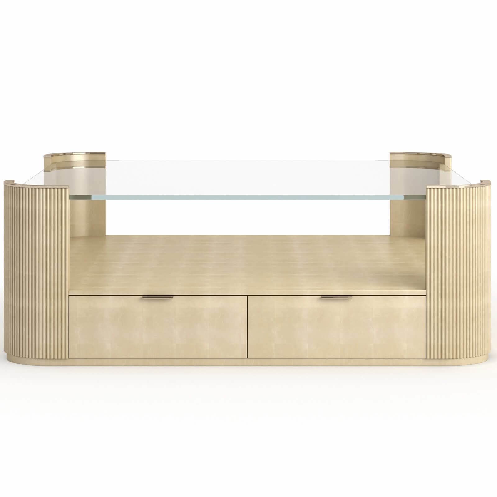 Caracole Love Square Coffee Table in Oracle   Nicholas John Interiors