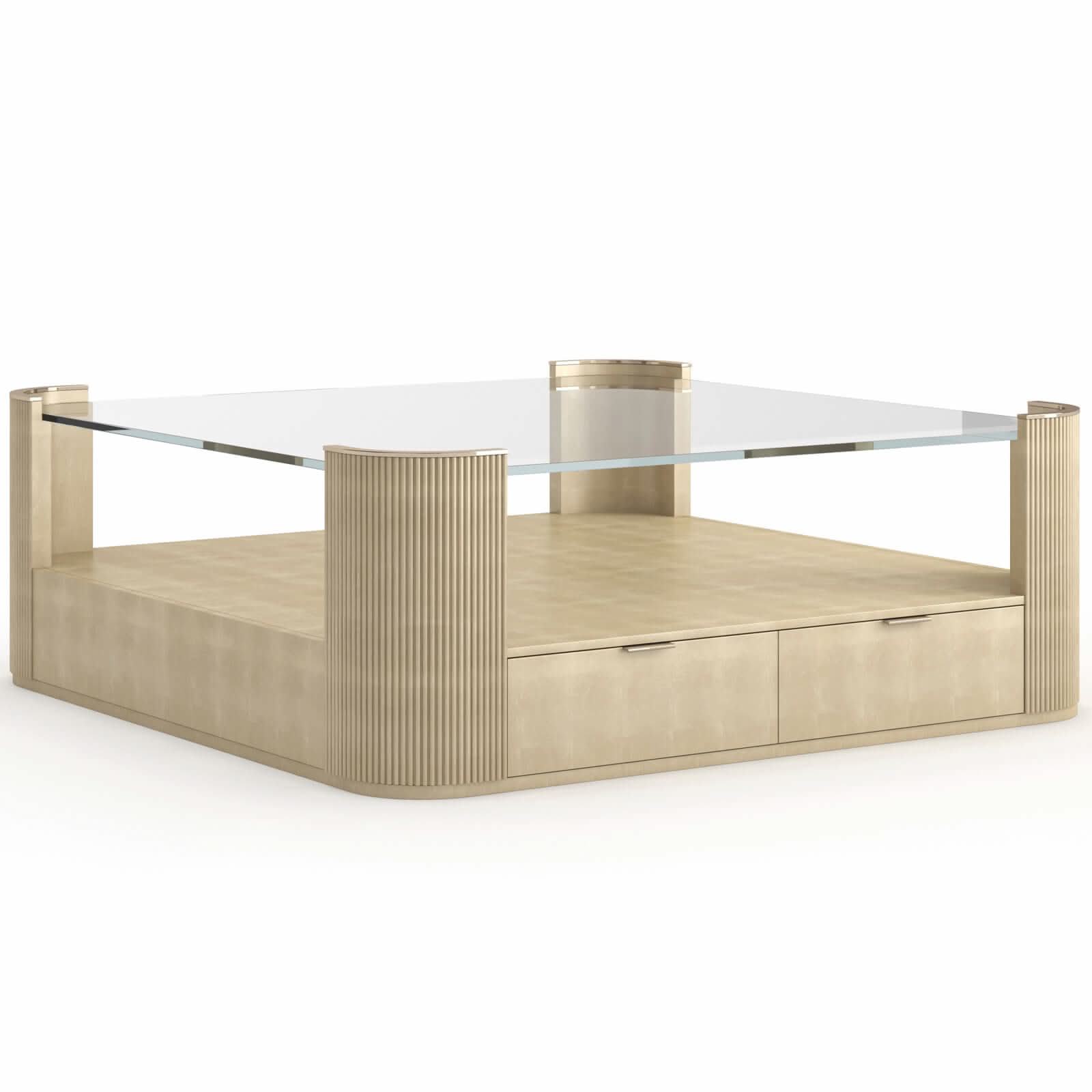 Caracole Love Square Coffee Table in Oracle   Nicholas John Interiors