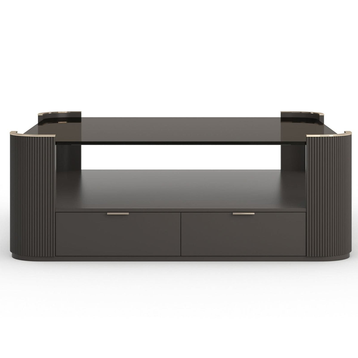 Caracole Love Square Coffee Table in Dark Chocolate   Nicholas John Interiors