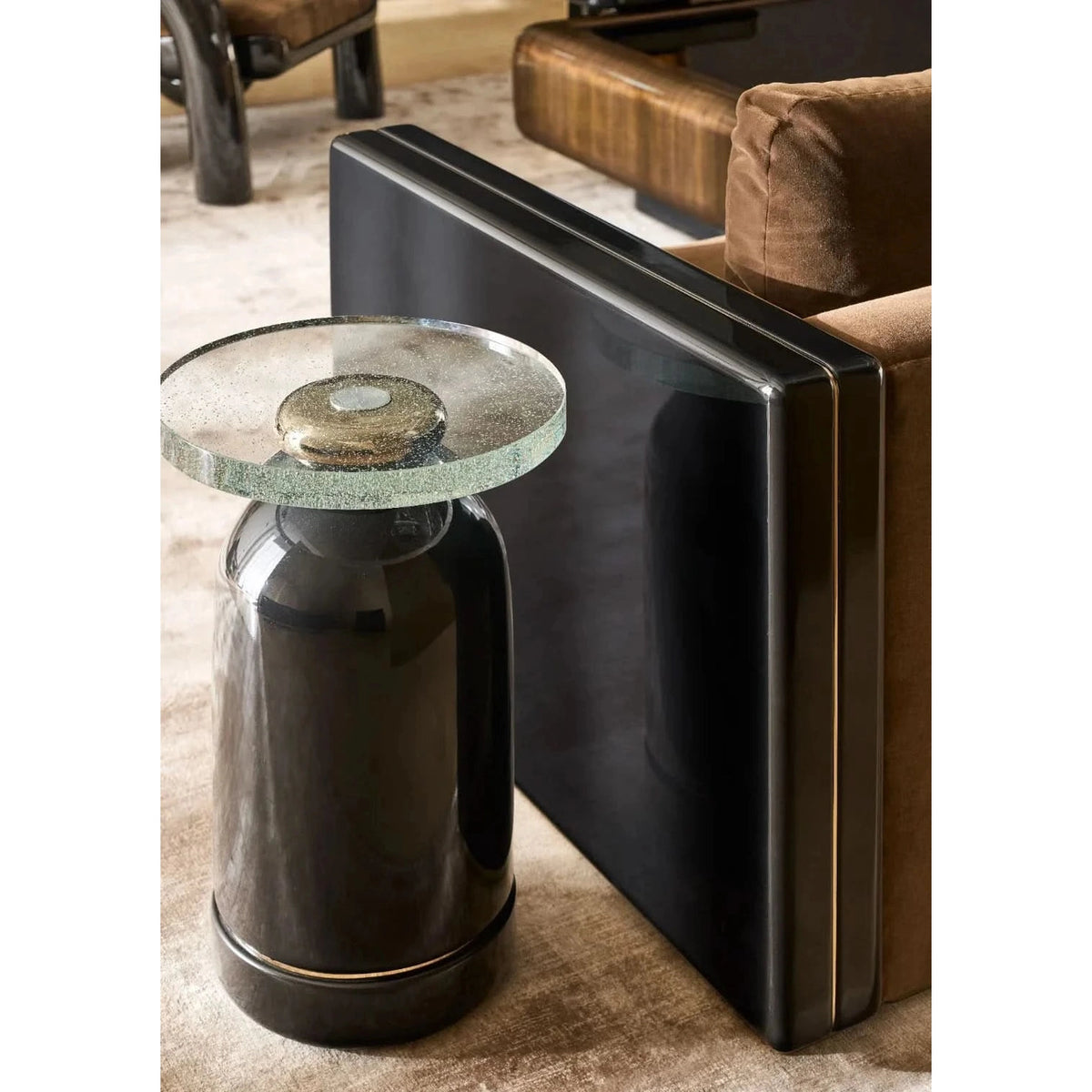 Caracole Gelee Accent Table in Chocolate   Nicholas John Interiors