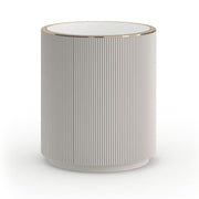 Caracole Love Round Side Table in Matte Pearl   Nicholas John Interiors