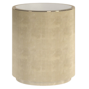 Caracole Love Round End Table in Oracle   Nicholas John Interiors