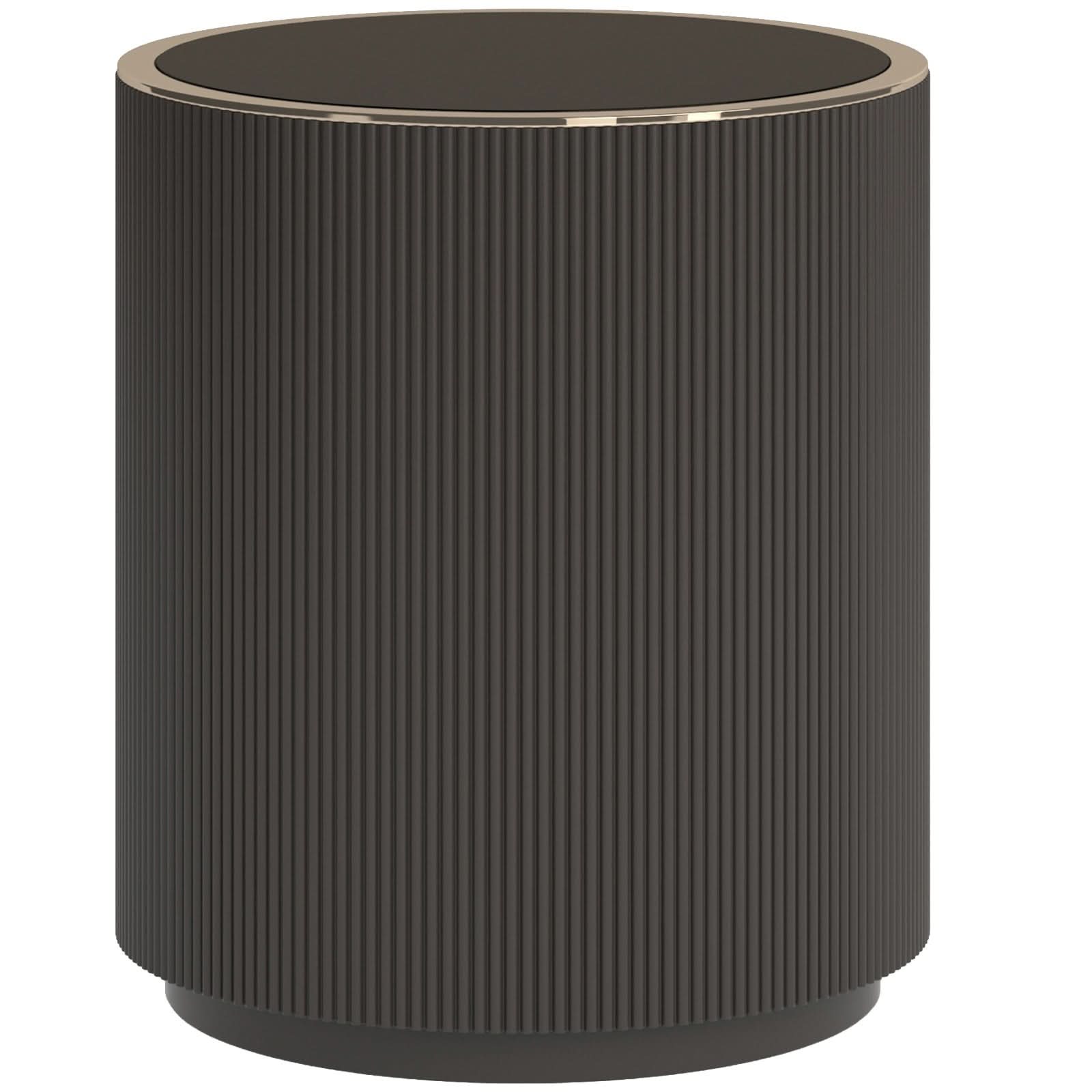 Caracole Love Round Side Table in Dark Chocolate   Nicholas John Interiors