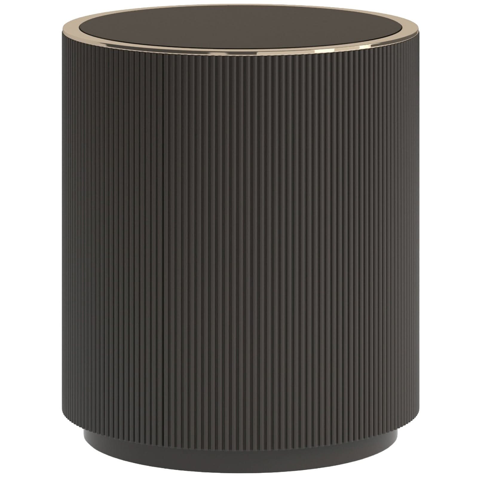 Caracole Love Round Side Table in Dark Chocolate   Nicholas John Interiors