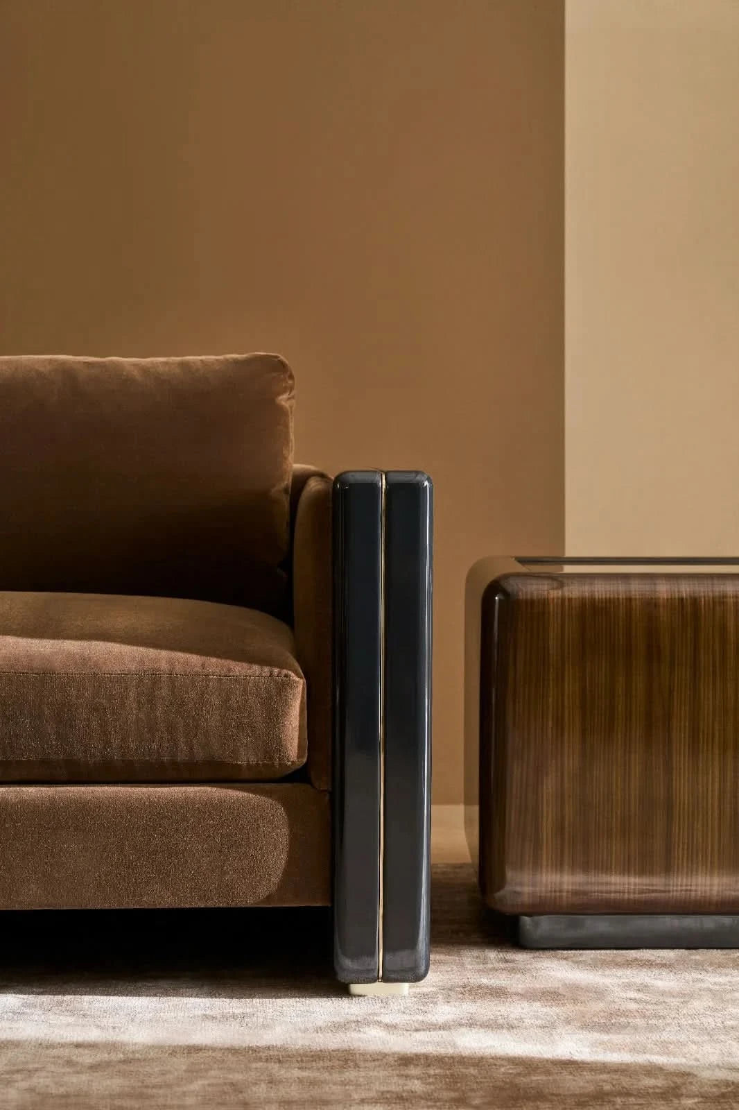 Caracole Gelee Square Accent Table in Caramello   Nicholas John Interiors