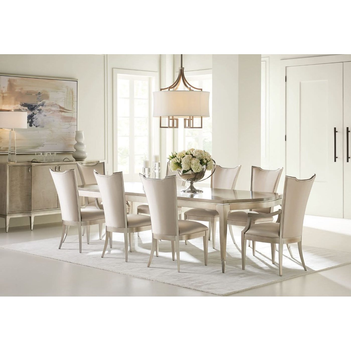 Caracole On A Silver Platter Extending Dining Table - 244-288cm   Nicholas John Interiors