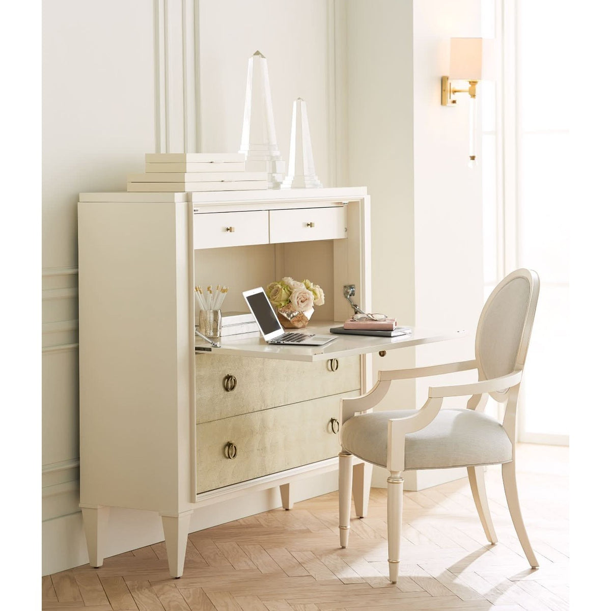 Caracole Around In Circles Desk   Nicholas John Interiors