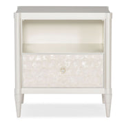 Caracole White Cap Bedside Table   Nicholas John Interiors