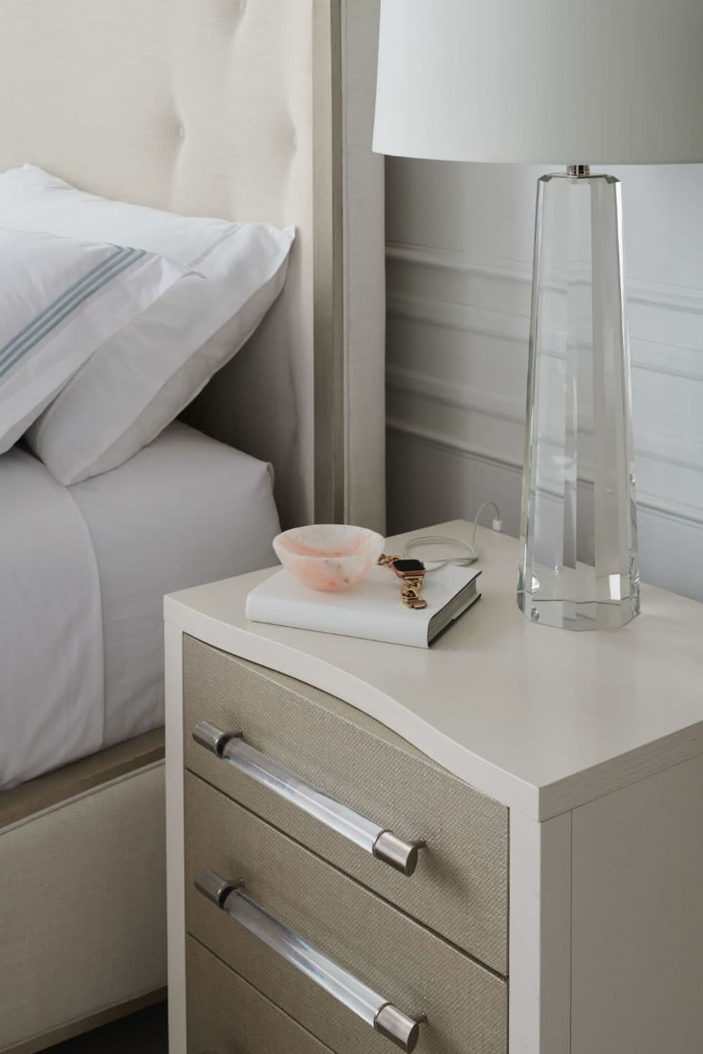 Caracole Clarity Bedside Table   Nicholas John Interiors