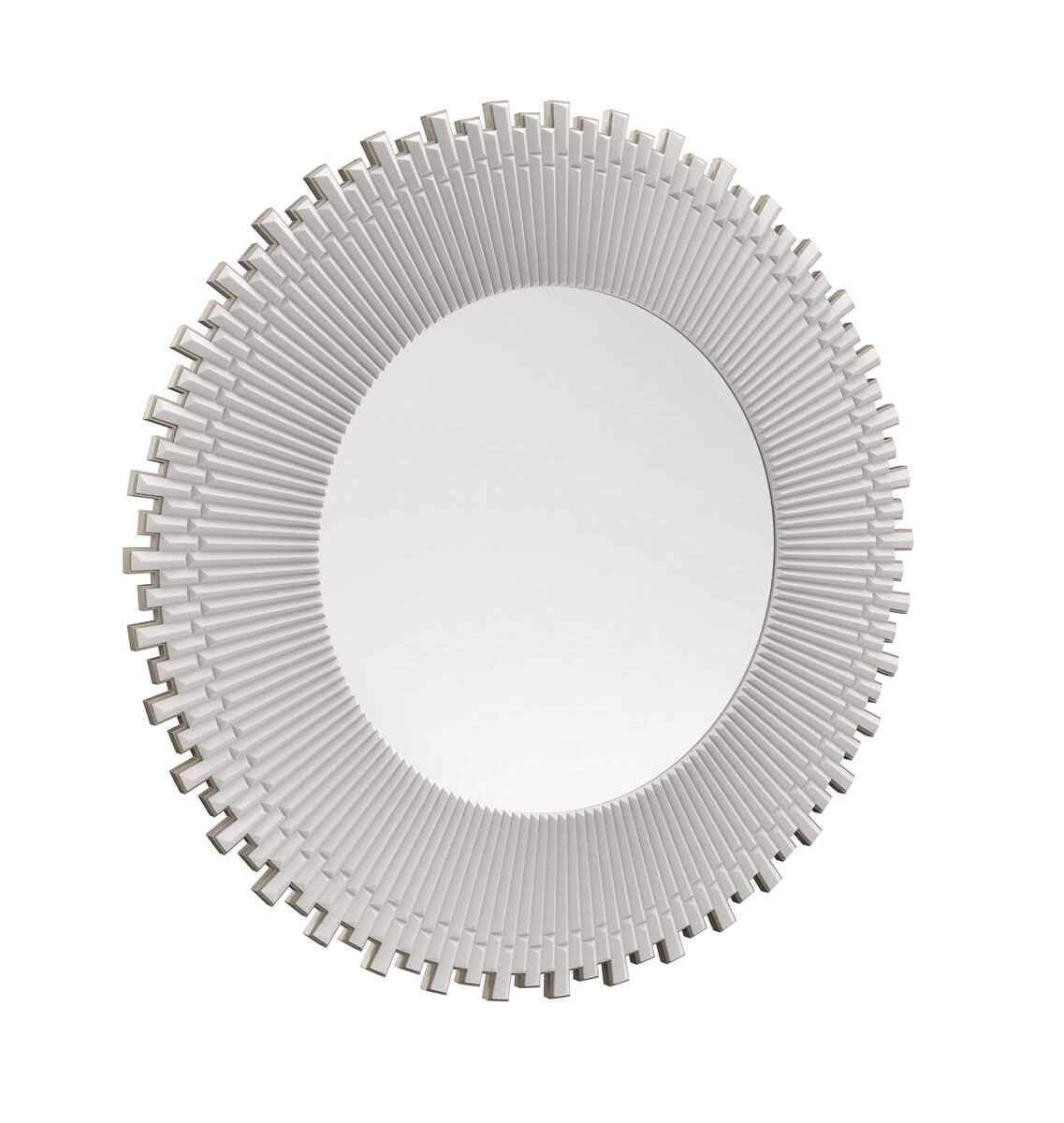 Caracole Helios Sunburst Mirror in Almond Milk   Nicholas John Interiors