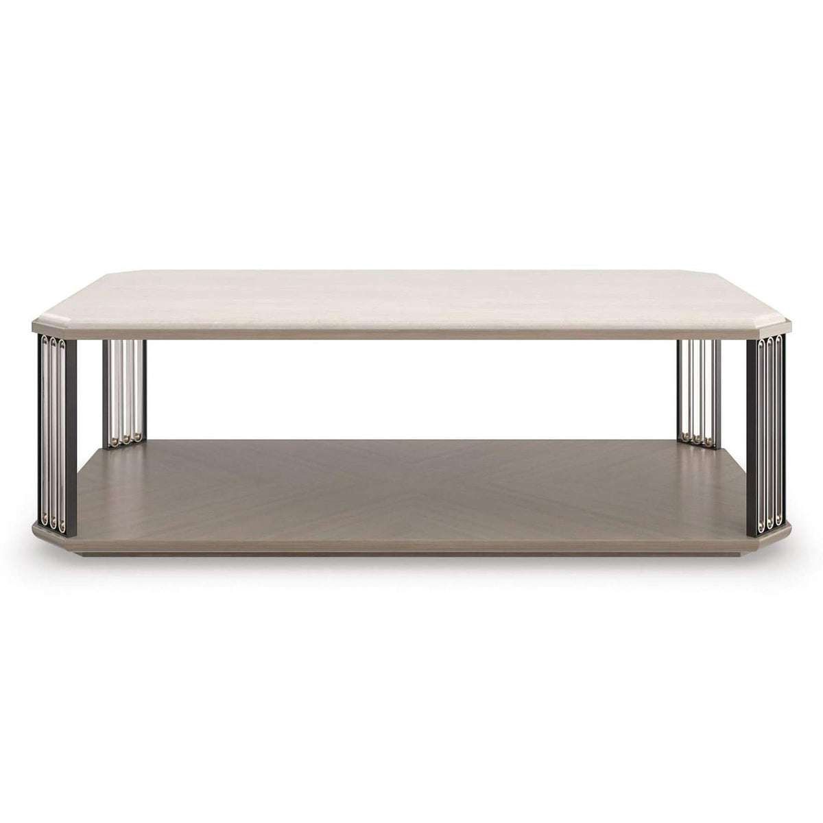 Caracole Coffee Table Alloy   Nicholas John Interiors
