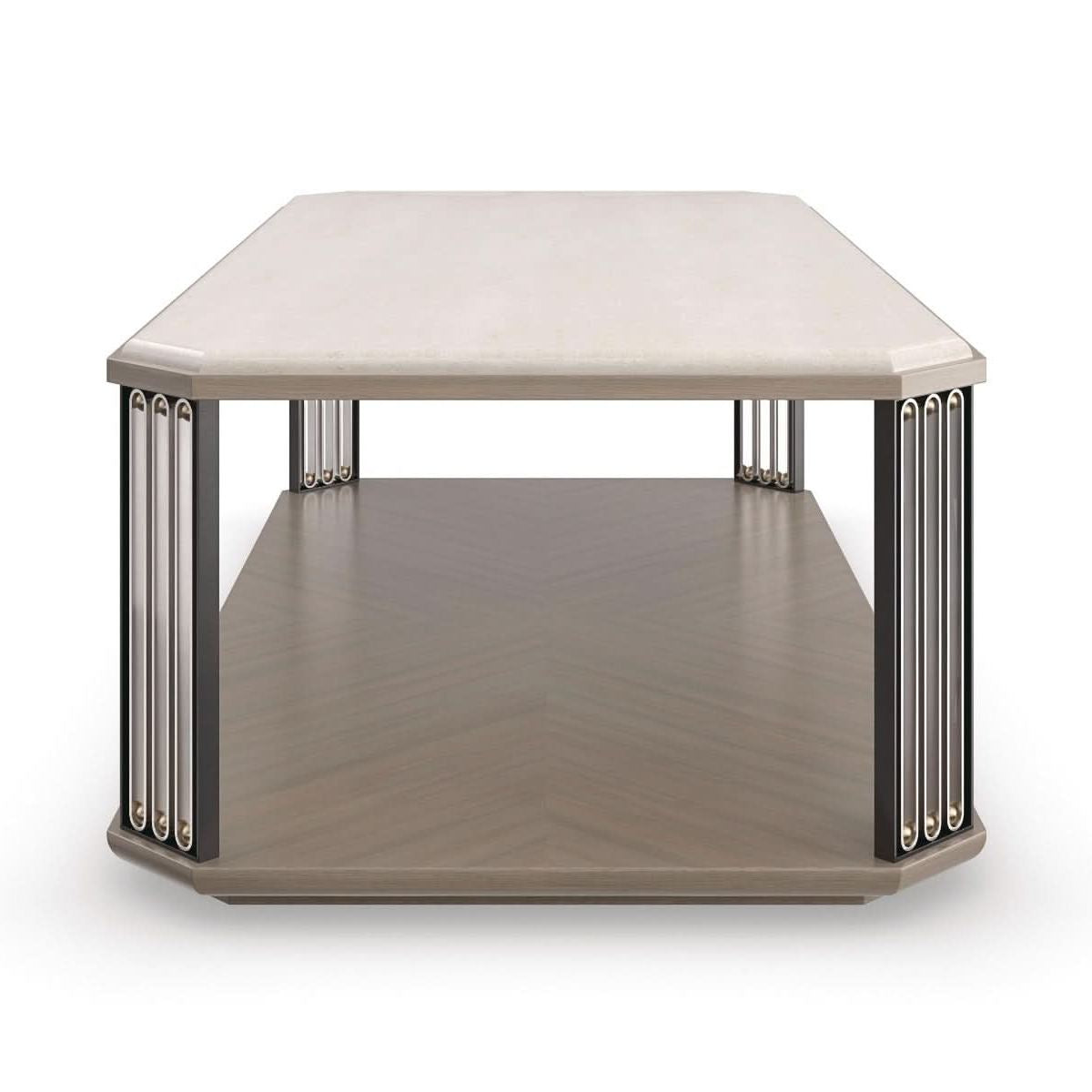 Caracole Coffee Table Alloy   Nicholas John Interiors